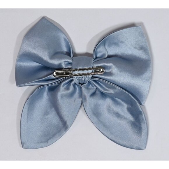 Nana Jacqueline Rhinestone Satin Bow in Blue